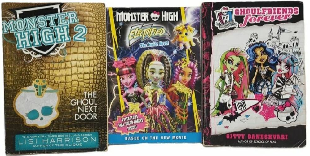 Monster High Electrified Soft Cover 3 Book Bundle